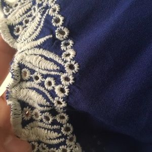 Off the shoulder blue dress